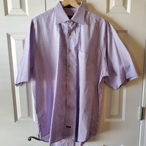 Robert Talbott short sleeve button down shirt XL
